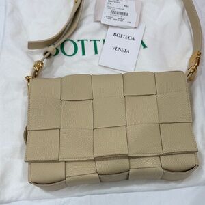 Bottega Veneta Beige Woven Crossbody Bag